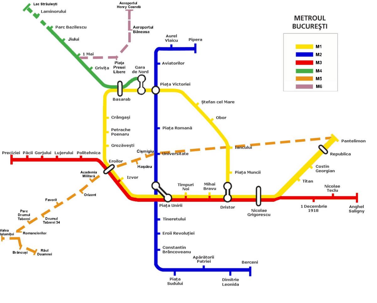 mapa metro de romanía bucarest