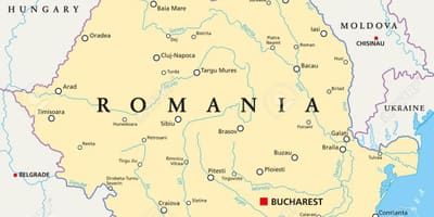 Mapa de romanía bucarest