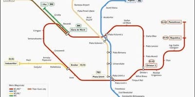 Mapa de bucarest autobús 