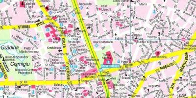 Mapa de bucarest centro da cidade