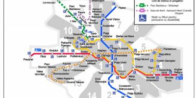 Bucarest metro mapa