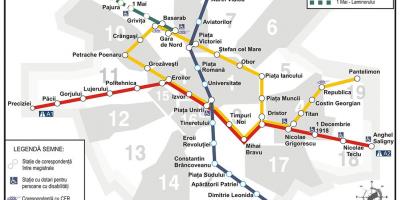 Mapa Metro bucuresti